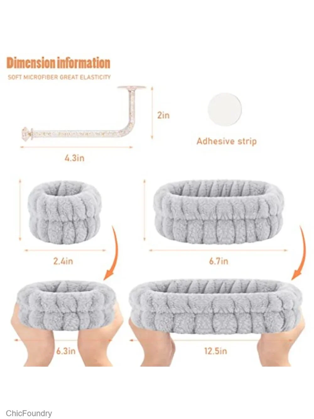 Microfiber Spa Headband Set with Wristbands for Washing Face Makeup